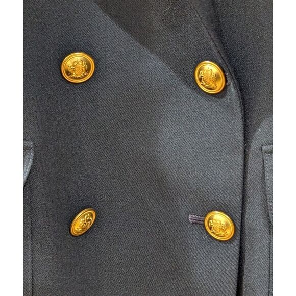 VTG Ralph Lauren Jacket Blazer Worsted Wool 3-D Gold RL Crest & Crown Sz 6P NWT - Picture 6 of 11